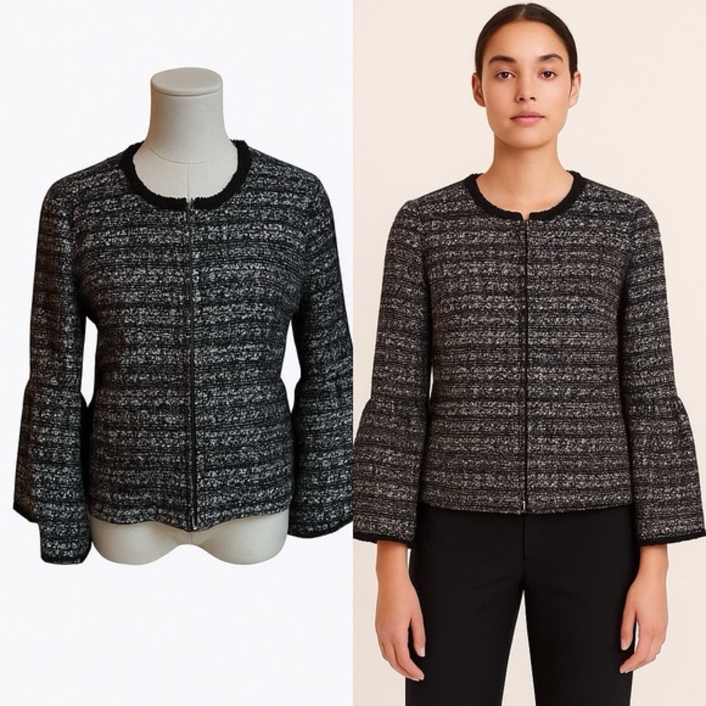 J Crew Women's Black Tweed Jacket